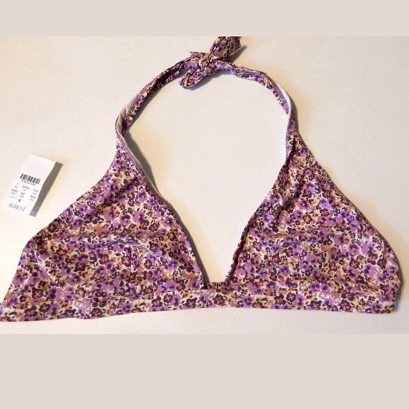 J. Crew Other - J. Crew Purple Floral Triangle Bikini Top